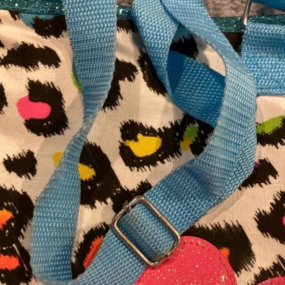 Glitter Neon Heart Animal Print Design Bag - Picture 3 of 10